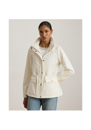 Diamond-Quilted Funnelneck Jacket