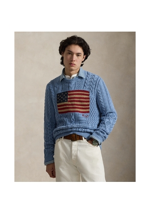 Aran-Knit Flag Jumper