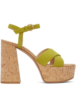 Gianvito Rossi Green Bebe Heeled Sandals