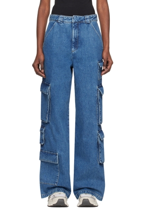 Axel Arigato Blue Roam Denim Cargo Pants