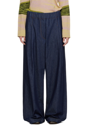 Dries Van Noten Navy Drawstring Jeans