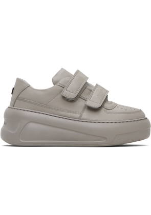 Acne Studios Gray Velcro Strap Platform Sneakers