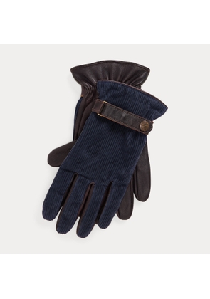 Corduroy & Sheepskin Insulated Gloves