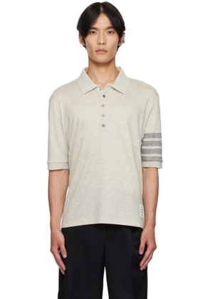 Thom Browne Gray Wool Jersey Polo