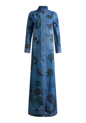 Etro Paisley Denim Coat - Moda Operandi