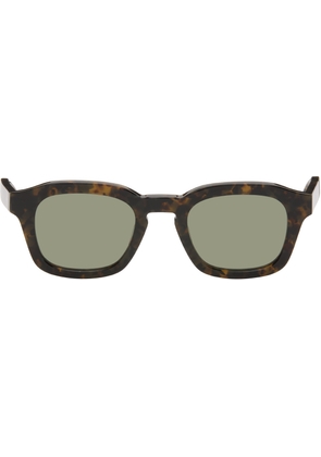 Thom Browne Brown Acetate Rectangular Sunglasses
