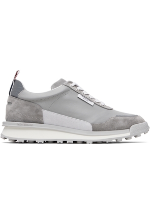 Thom Browne Gray Vitello Calf Alumni Sneakers