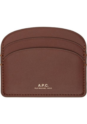 A. P.C. Brown Demi-Lune Card Holder