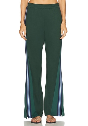 THE UPSIDE Maneki Petra Flare Pant in Racing Green - Dark Green. Size M (also in S, XS).