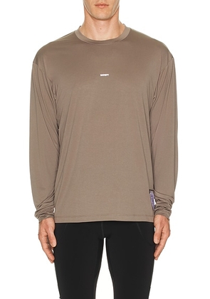 Satisfy Auralite Long Tee in Falcon - Brown. Size XL/1X (also in ).