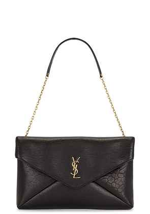 Saint Laurent Large Envelope On Chain Bag in Noir - Black. Size all.