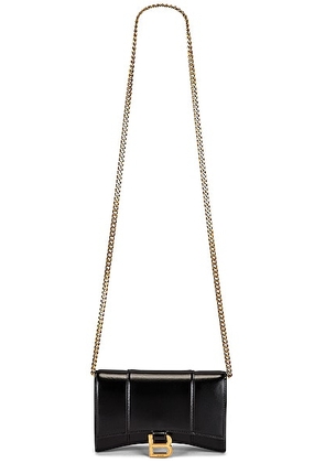 Balenciaga Hourglass Wallet On Chain Bag in Black - Black. Size all.
