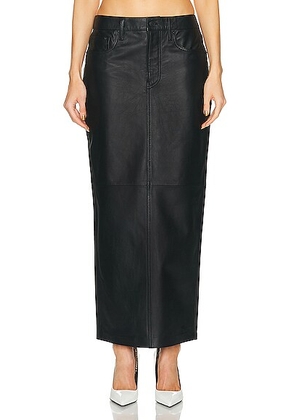 WARDROBE.NYC Leather Column Skirt in Black - Black. Size XS (also in ).