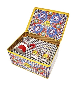 Dolce & Gabbana Casa X Bialetti 2 Cup Moka Machine, 2 Cups, 2 Spoons in Medium Red - Red. Size all.