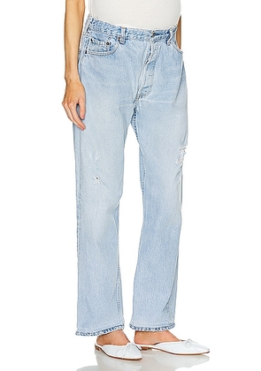 Aligrace Vintage Maternity Baggy Jeans in Light - Denim-Light. Size M (also in ).