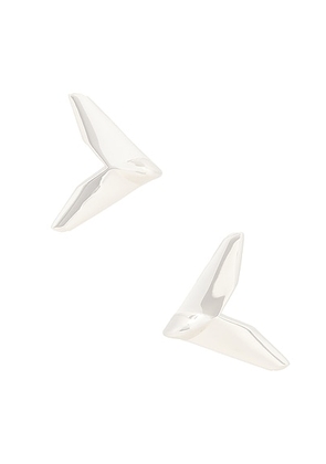 Bottega Veneta Wing Earrings in Silver - Metallic Silver. Size all.