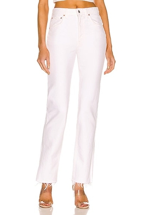 GRLFRND Harlow High Rise Boot Jeans in Silver Strand - White. Size 24 (also in ).