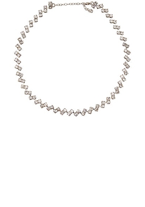 Jennifer Behr Minna Necklace in Crystal - Metallic Silver. Size all.