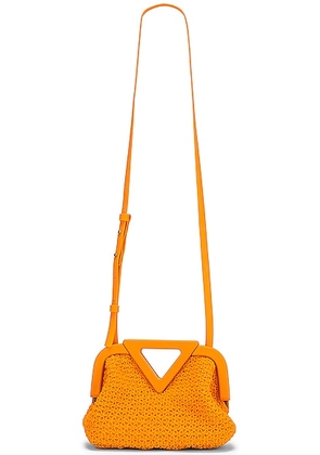 bottega veneta Bottega Veneta Small Point Top Handle Bag in Tangerine & Gold - Tangerine. Size all.