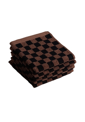 BAINA Limited Edition Face Cloth Gift Set in Tabac & Noir - Brown. Size all.