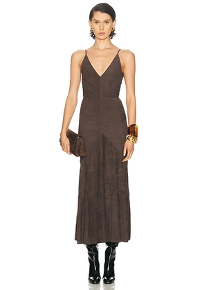 Gabriela Hearst Brigita Dress in Dark Chocolate - Chocolate. Size XS (also in ).