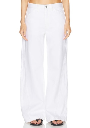 FRAME Le Baggy Palazzo Jeans in Au Natural Clean - White. Size 33 (also in ).