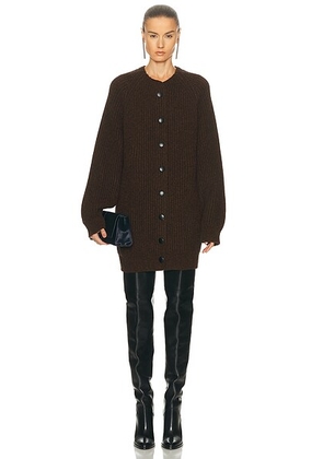 KHAITE Jina Cardigan in Chestnut - Brown. Size S (also in ).