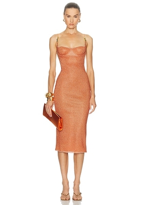 Oseree Glazed Lumiere Dress in Orange - Orange. Size S (also in ).