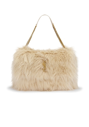 Saint Laurent Oversized Niki Chain Bag in Baby Grey & Oat - Grey. Size all.