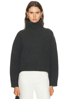 NILI LOTAN Omaira Sweater in Charcoal Melange in Dark Charcoal Melange - Grey. Size L (also in M, S, XS).