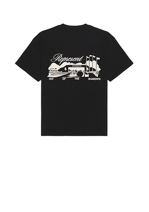 REPRESENT Race Way T-Shirt in Jet Black - Black. Size XL/1X (also in ).