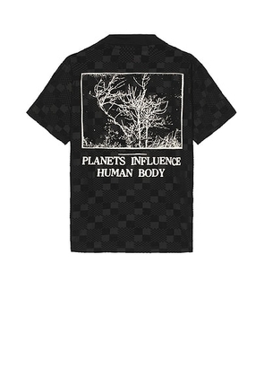 Pleasures Planets Polo in Black - Black. Size M (also in S).