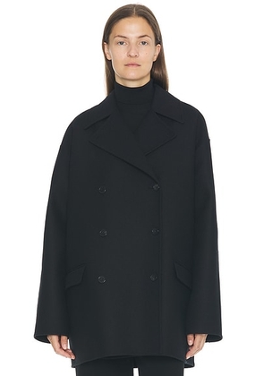The Row Azuron Coat in Black - Black. Size 4 (also in 6, 8).