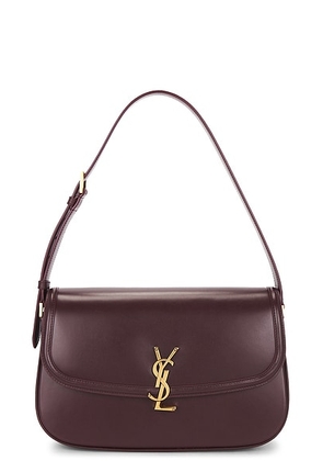 Saint Laurent Large Solferino Shoulder Bag in Hot Wine - Wine. Size all.