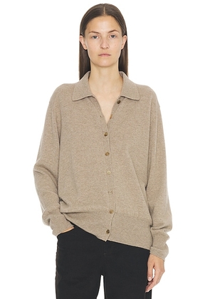 The Row Lillia Cardigan in Taupe - Taupe. Size M (also in ).