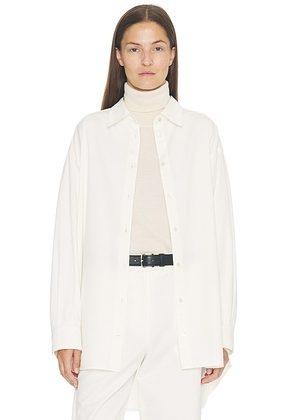 The Row Luka Shirt in White - White. Size 2 (also in 4, 6).