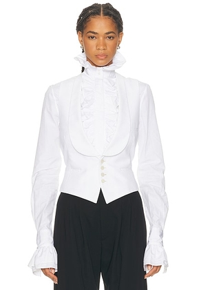 Ralph Lauren Collection Zeke Vest in White - White. Size 0 (also in 2).