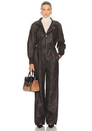 Ralph Lauren Collection Vaughn Jumpsuit in Dark Brown - Chocolate. Size 0 (also in 2).