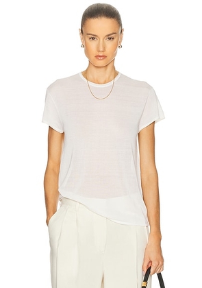 Toteme Silk Tee in Ecru - Ivory. Size L (also in M).
