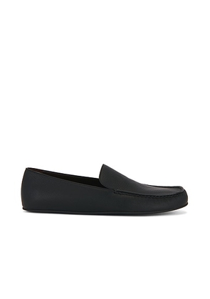 The Row Leo Slipper in Black - Black. Size 36.5 (also in 36, 37, 38, 39, 39.5, 40, 41, 42).