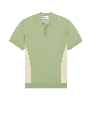 Students Golf Newton Knit Polo Sweater in Moss - Mint. Size L (also in ).