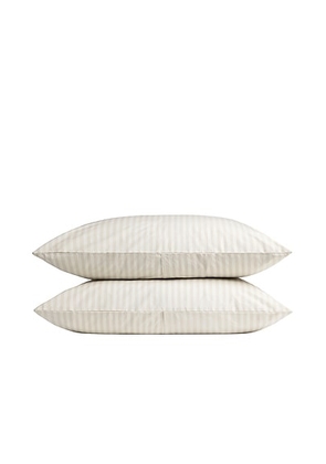 Parachute Pillowcase Set in Bone Stripe - Cream. Size KING (also in ).