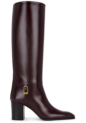 Saint Laurent Julia Boot in Deep Wine - Wine. Size 40 (also in 36.5, 37, 38, 38.5, 39, 39.5, 41).