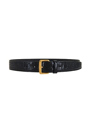 Saint Laurent Croc Embossed Belt in Nero - Black. Size 65 (also in 70, 75, 80, 85, 90).