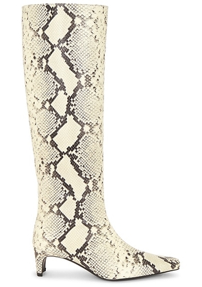 Staud Wally Boot in White Snake - Ivory. Size 37 (also in 36, 37.5, 38, 39.5).