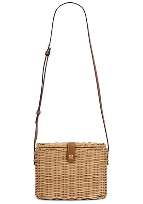 Saint Laurent Vanity Bag in Natural & Brick - Tan. Size all.