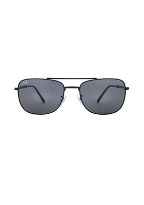 Ray-Ban RB3755 Rectangle Sunglasses in Black - Black. Size all.
