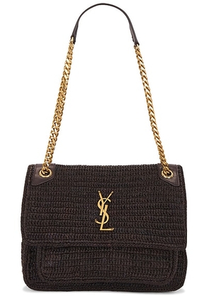 Saint Laurent Medium Niki Chain Bag in Chocolate Truffle - Chocolate. Size all.