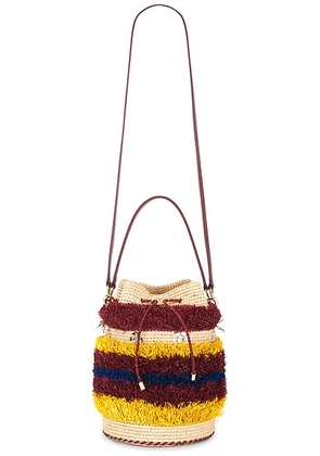 RABANNE Sac A Main Bucket Bag in Rouge  Naturel  & Bleu - Neutral. Size all.