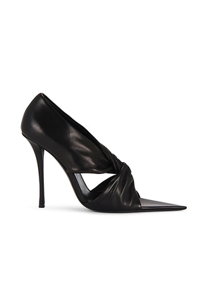 Saint Laurent Malika Heeled Sandal in Nero - Black. Size 36 (also in 36.5, 37, 37.5, 38, 39, 40, 42).